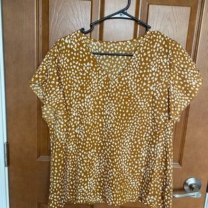 Women’s Burnt Orange Cheetah Blouse